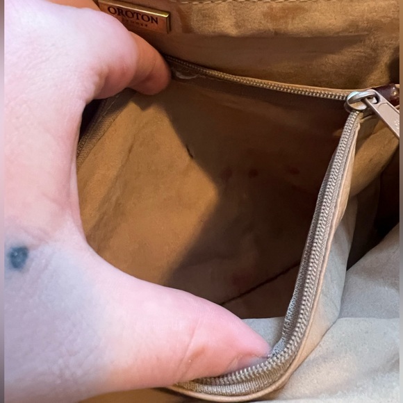 Oroton Bags Oroton Sydney Brown Leather Cowhide Shoulder Bag Poshmark